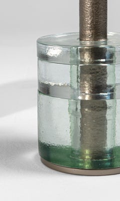 Laguna Aqua green glass side table Made in Italy by Hessentia