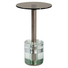 Laguna Aqua green glass side table Made in Italy by Hessentia