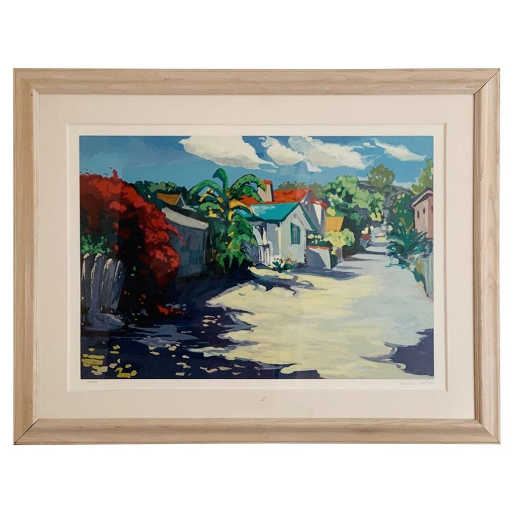 Laguna Back Alley Serigraph by Maria Bertran 192/200 For Sale