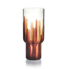 Handmade Glass Vase, Laguna brown, Kanz