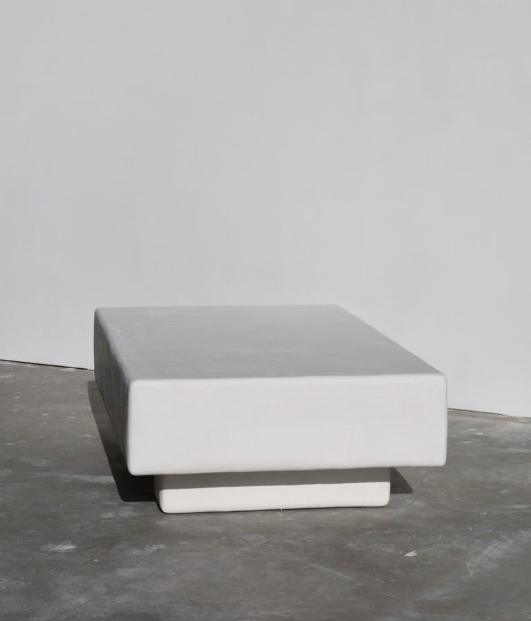 Photo inspiration: Dissolvable Minimalist Coffee Table For Small Reference: Laguna Minimalist Plaster Coffee Table For Sale At 1Stdibs