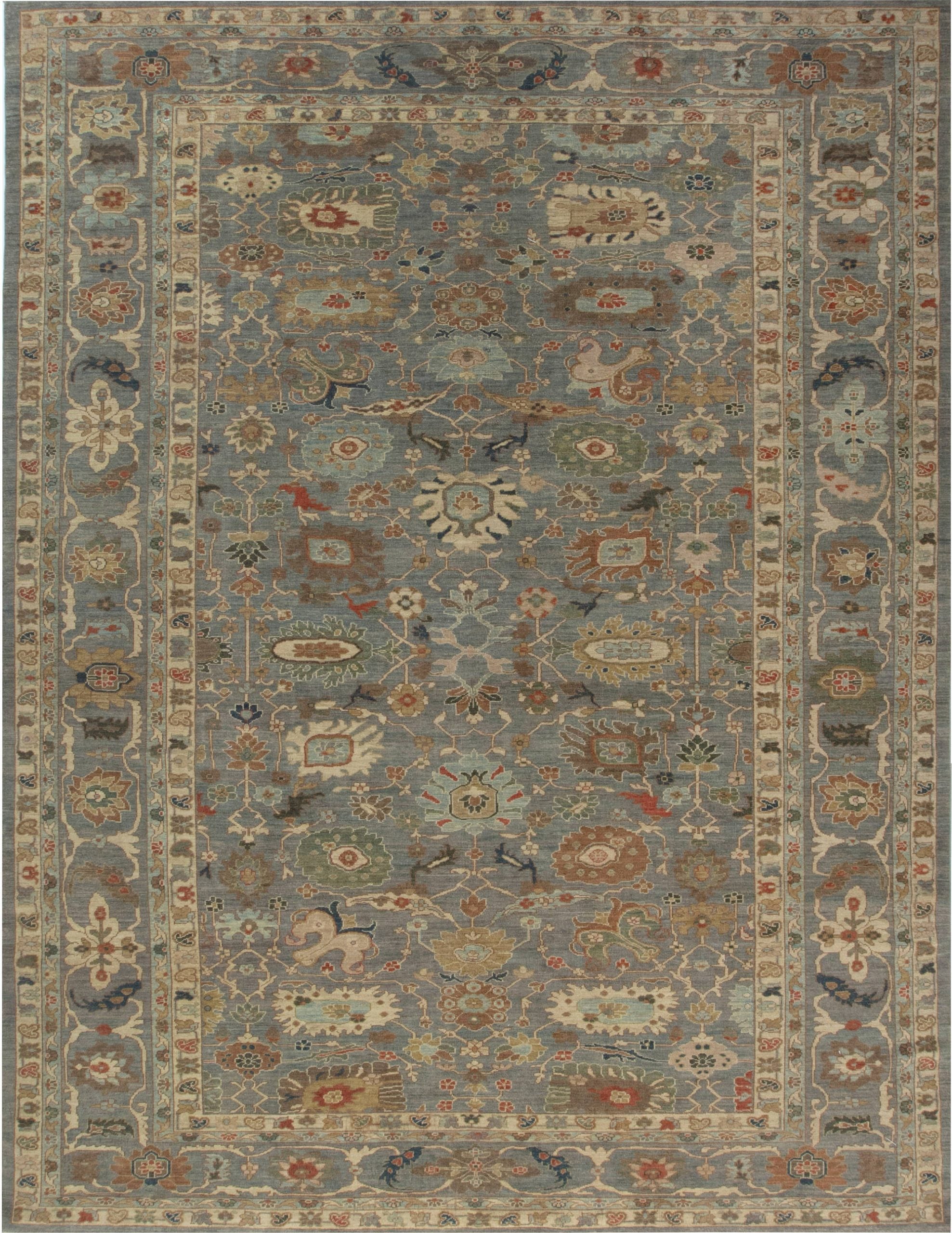"Laguna" Modern Traditional Sultanabad-Inspired Tan Oversized Rug