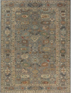 "Laguna" Modern Traditional Sultanabad-Inspired Tan Oversized Rug