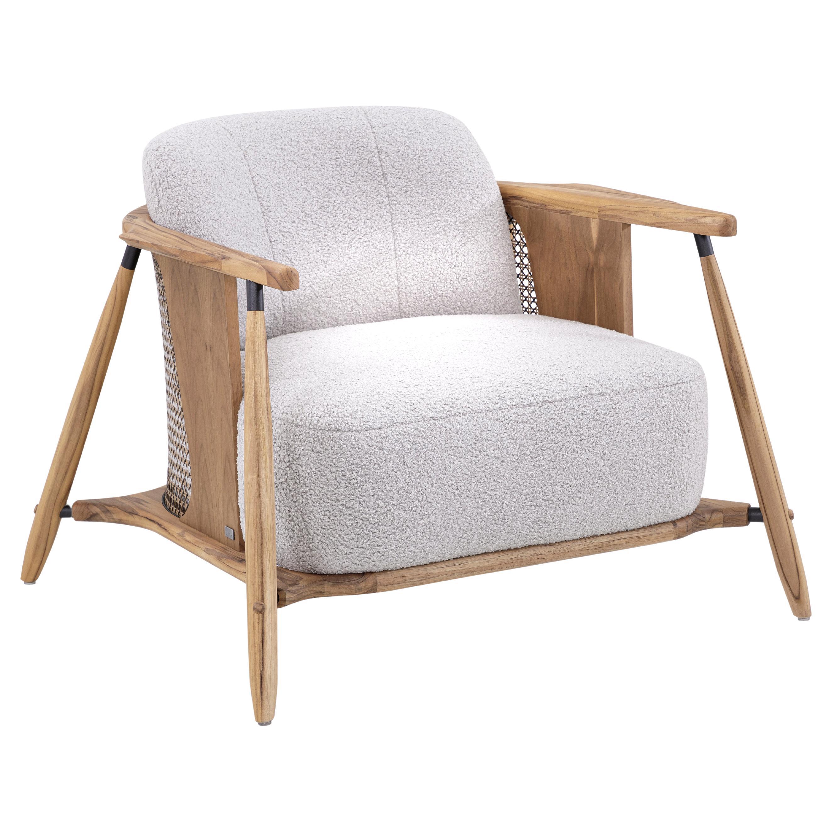 Moderno Sedia da salotto personalizzabile in Wood Wood con schienale a canne e tappezzeria grigia, Laguna in vendita