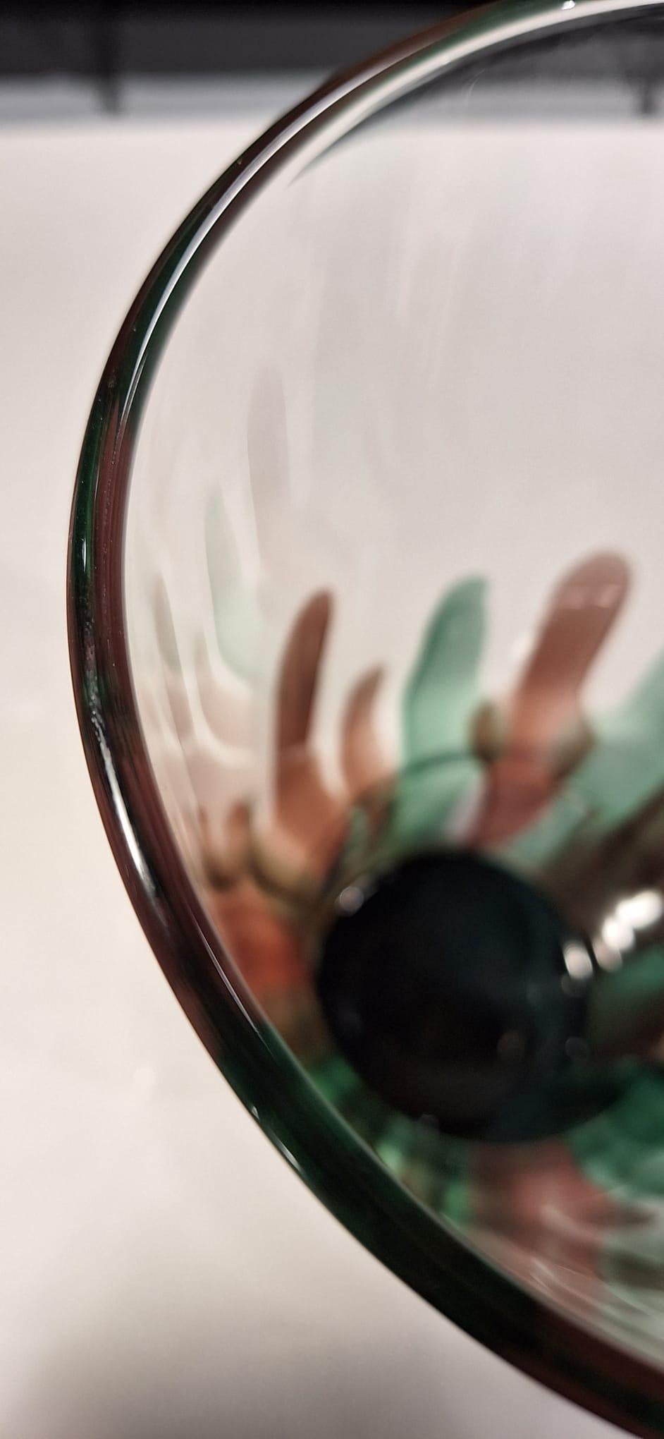 Contemporain Vase en verre fait main, Laguna, violet, Kanz en vente