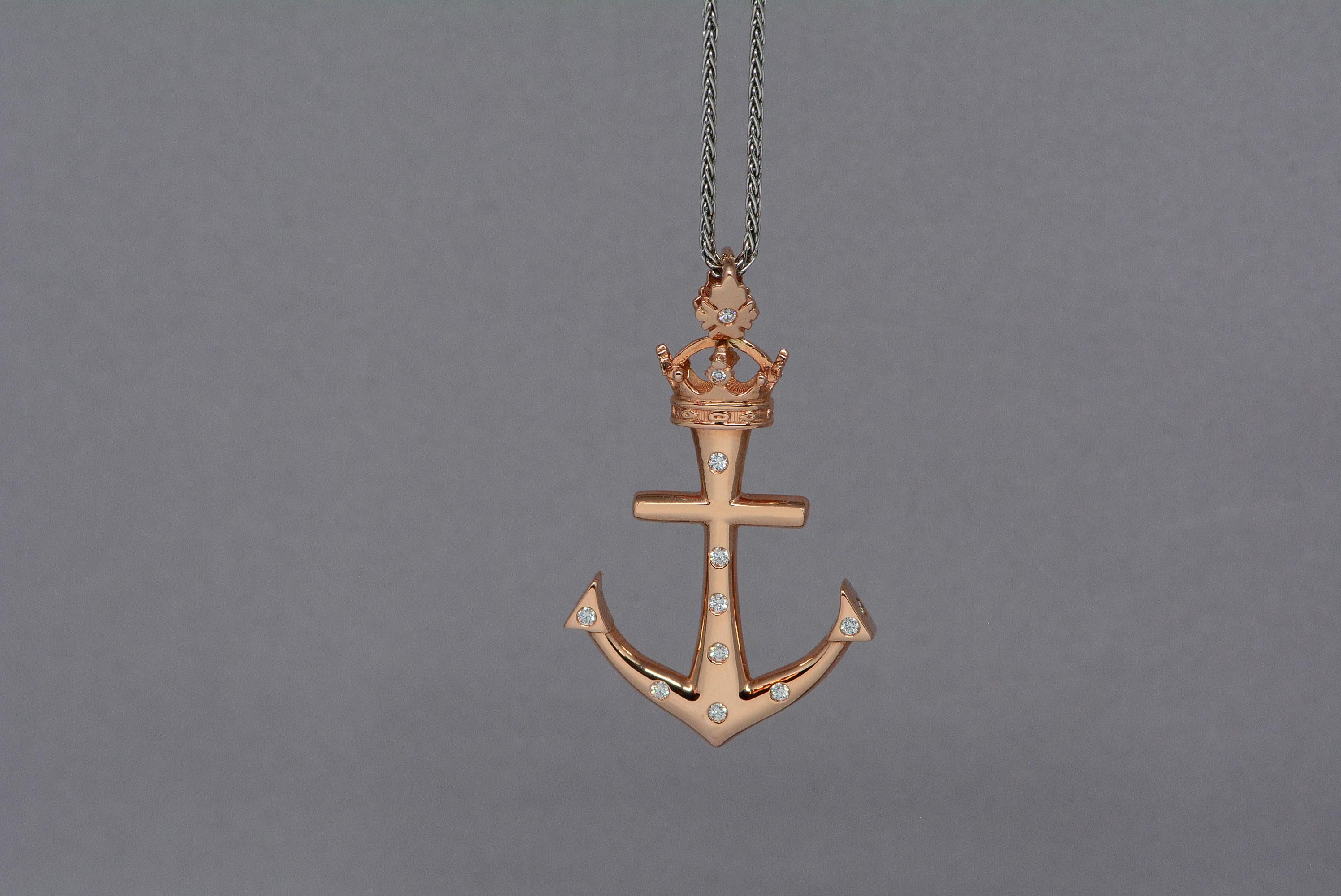 gold anchor pendant