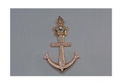 Custom "Lahaina Anchor" Pendant in 20kt Gold with Pavé Diamonds 1.50ct- Large