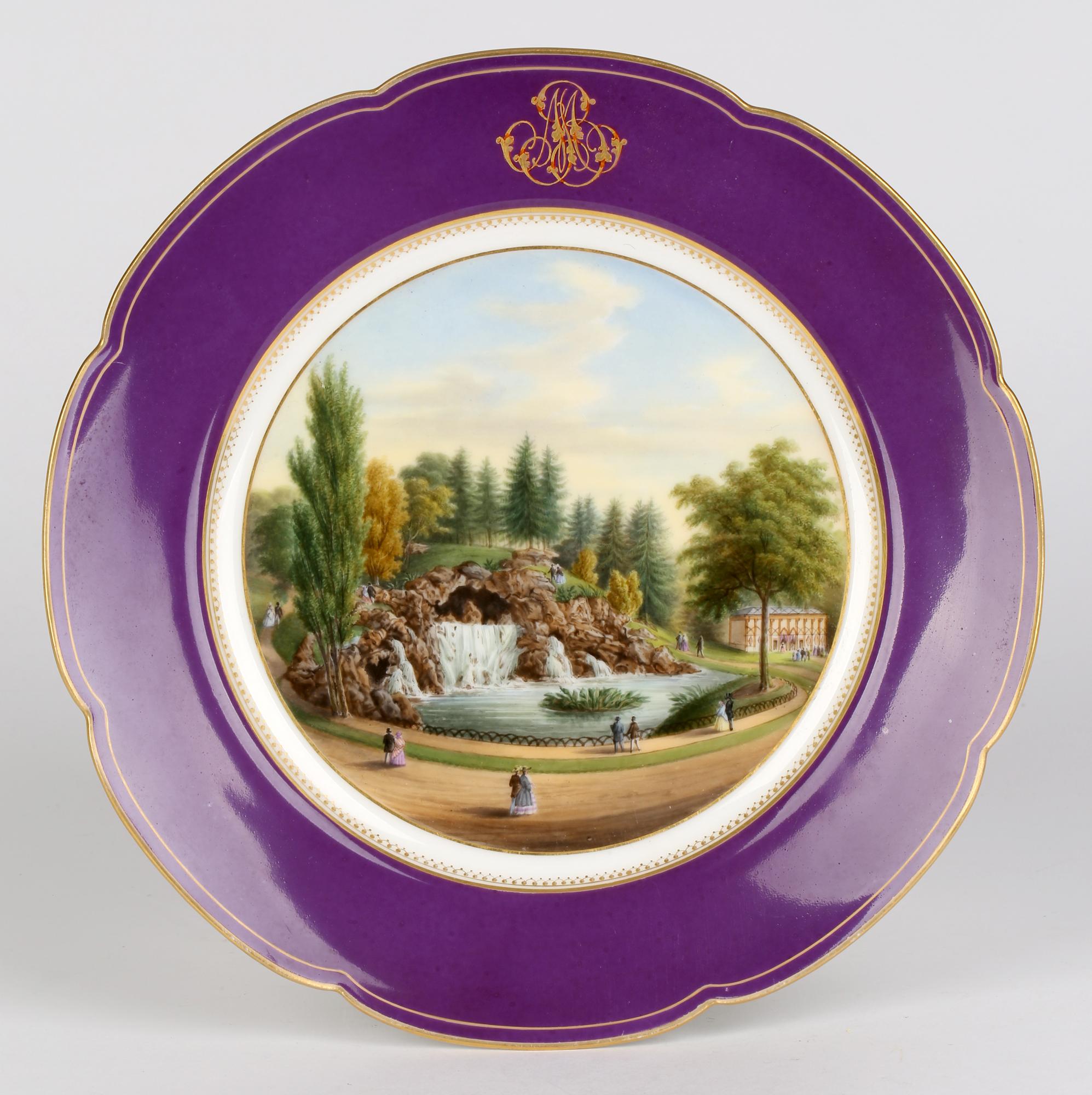 Late 19th Century Lahoche et Pannier French Palais Royal Paris Hand Painted Cabinet Plate For Sale