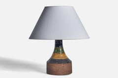 Laholm Keramik, Table Lamp, Stoneware, Sweden, 1960s