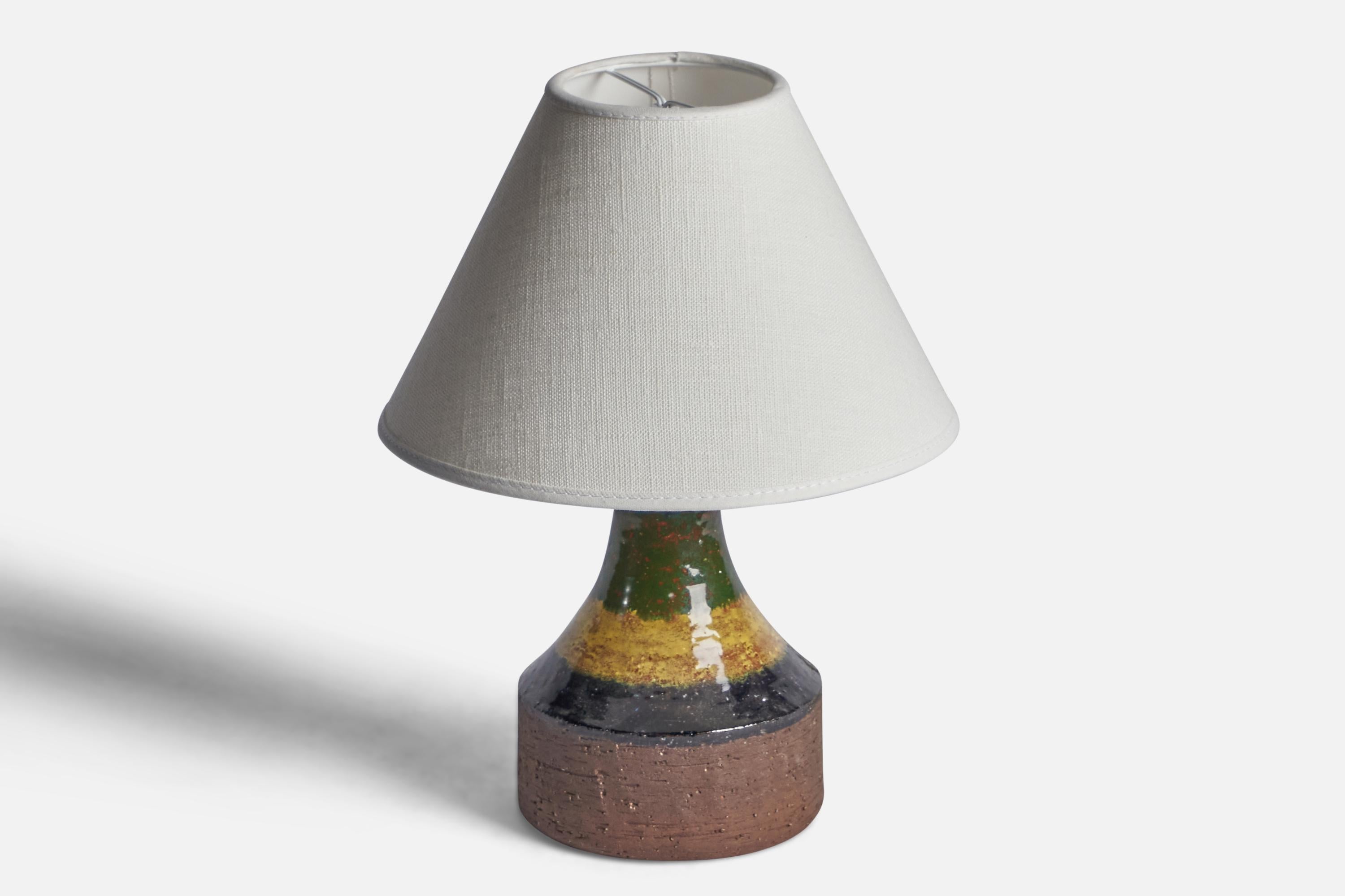 Swedish Laholm Keramik, Table Lamp, Stoneware, Sweden, 1960s For Sale