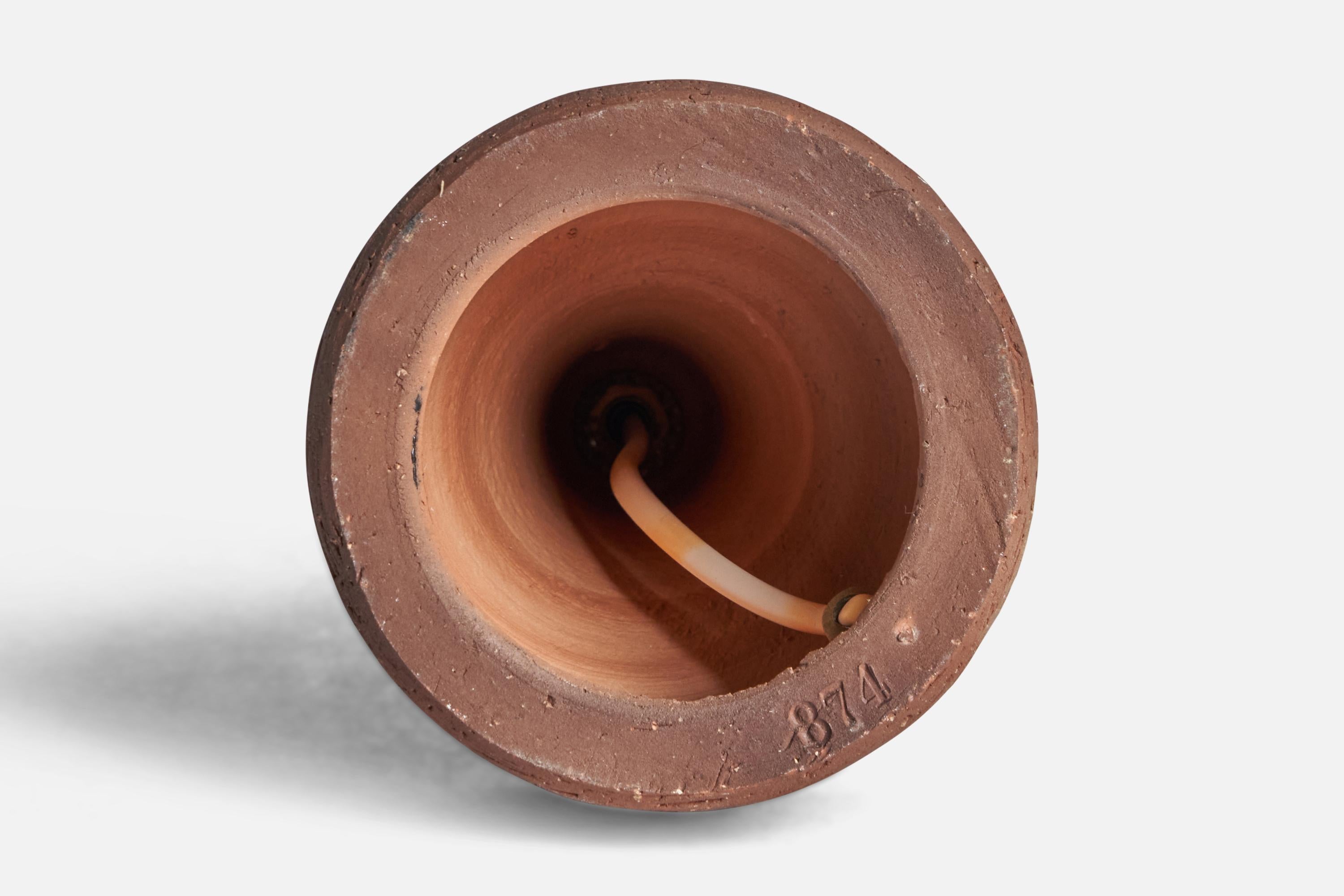 Laholm Keramik, Table Lamp, Stoneware, Sweden, 1960s 1