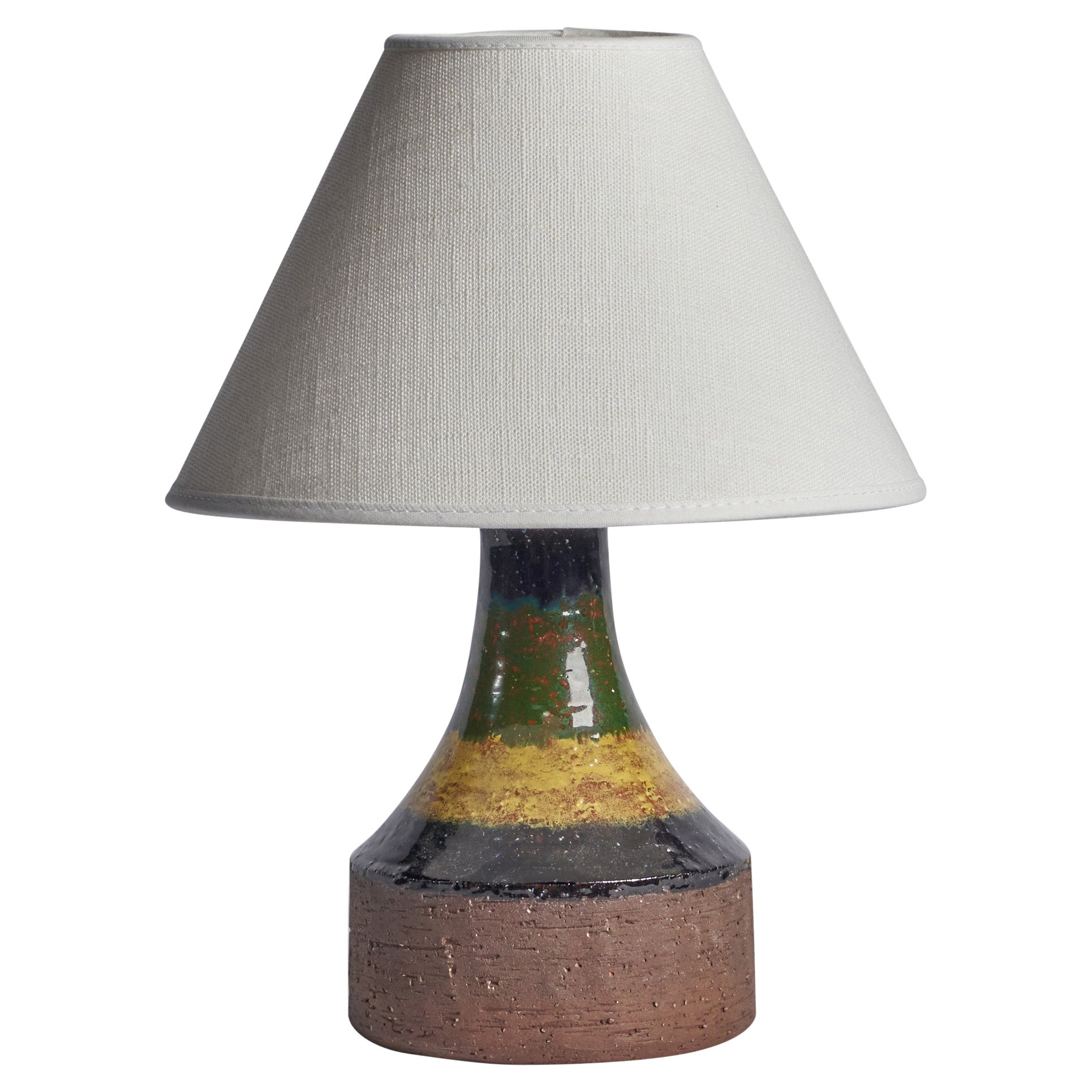 Laholm Keramik, Table Lamp, Stoneware, Sweden, 1960s