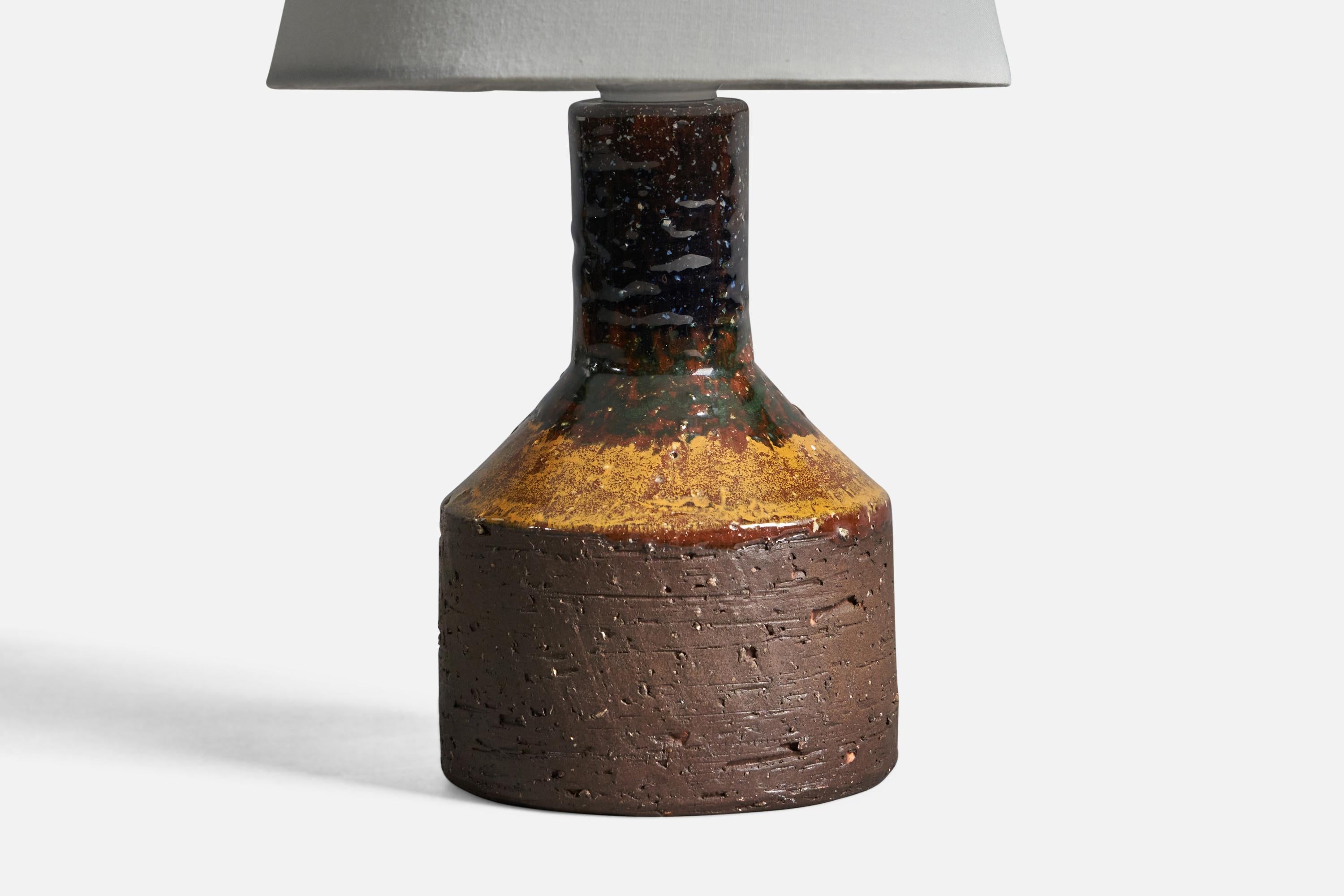 Swedish Laholms Keramik, Small Table Lamps, Stoneware, Sweden, 1960s