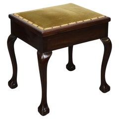 LAiDLER ROBSONS PIANO STOOL WITH STORAGE ON CLAW & BALL FEET
