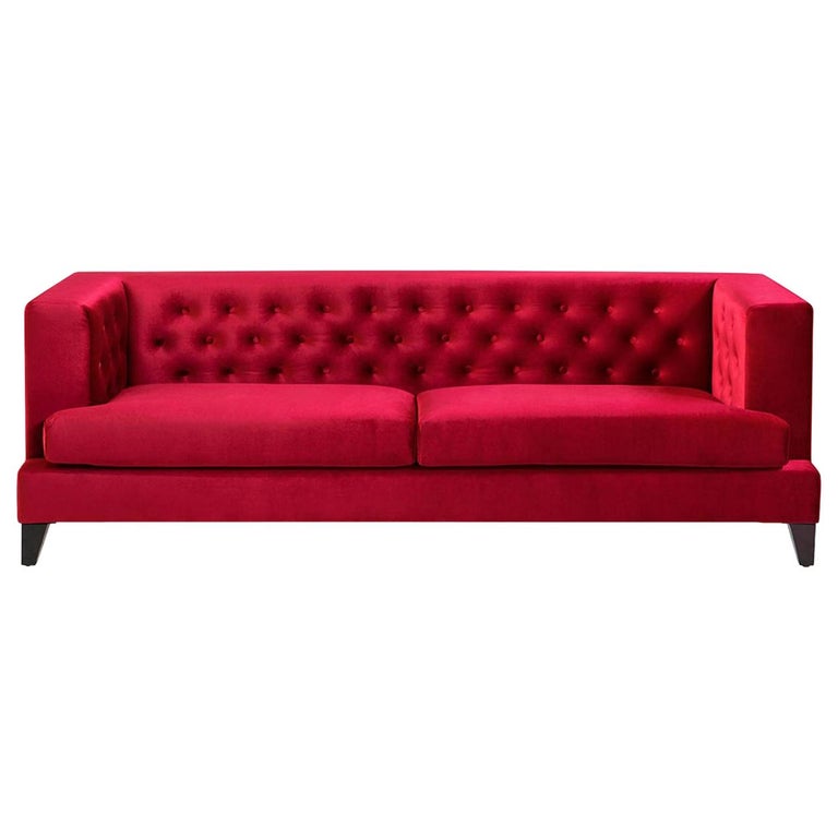 Laika 3Seat Sofa Dark Red For Sale at 1stDibs