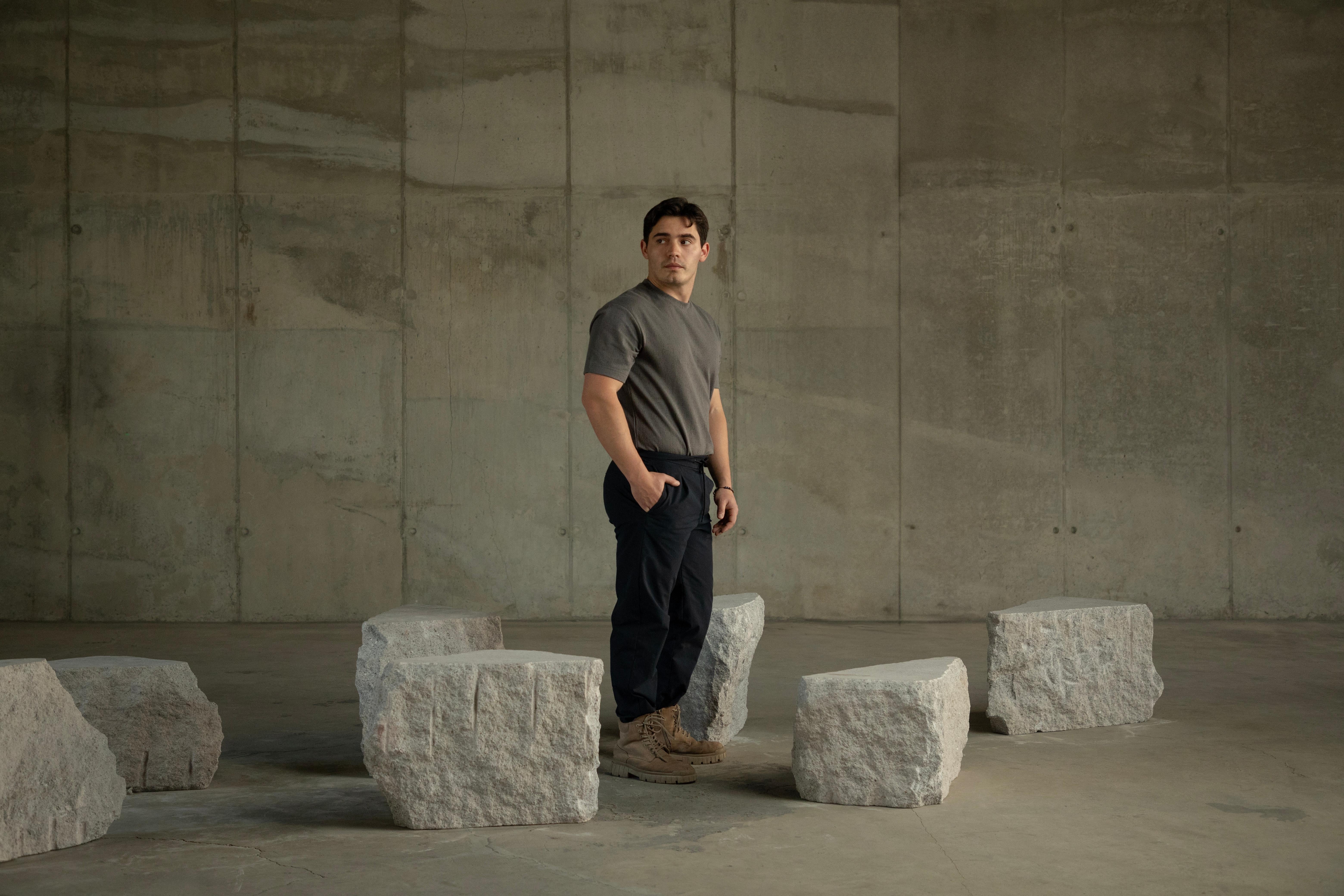 Stone Laikos Low Table by Andres Monnier For Sale