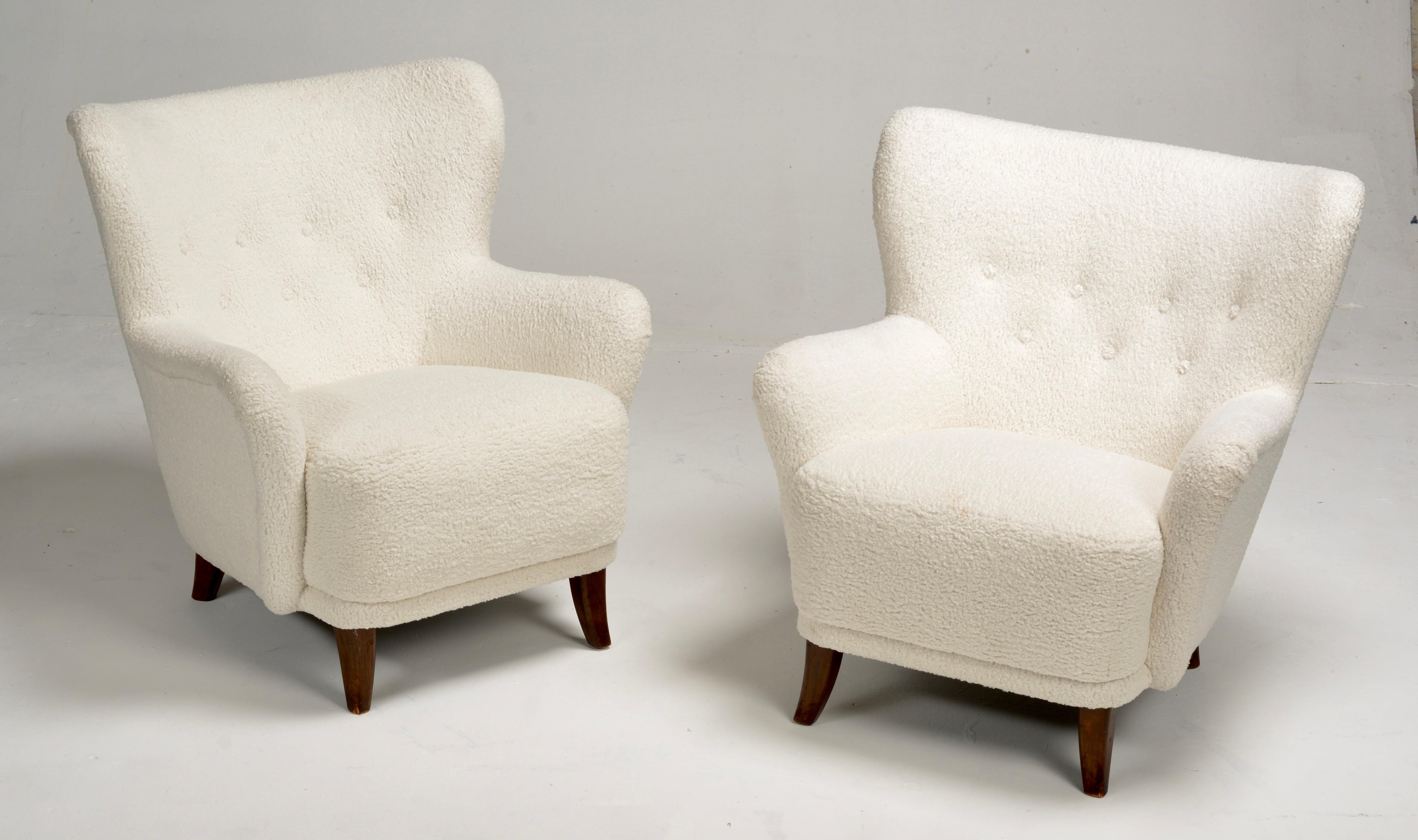 Mid-Century Modern Laila Armchairs for Asko, Finland c1950