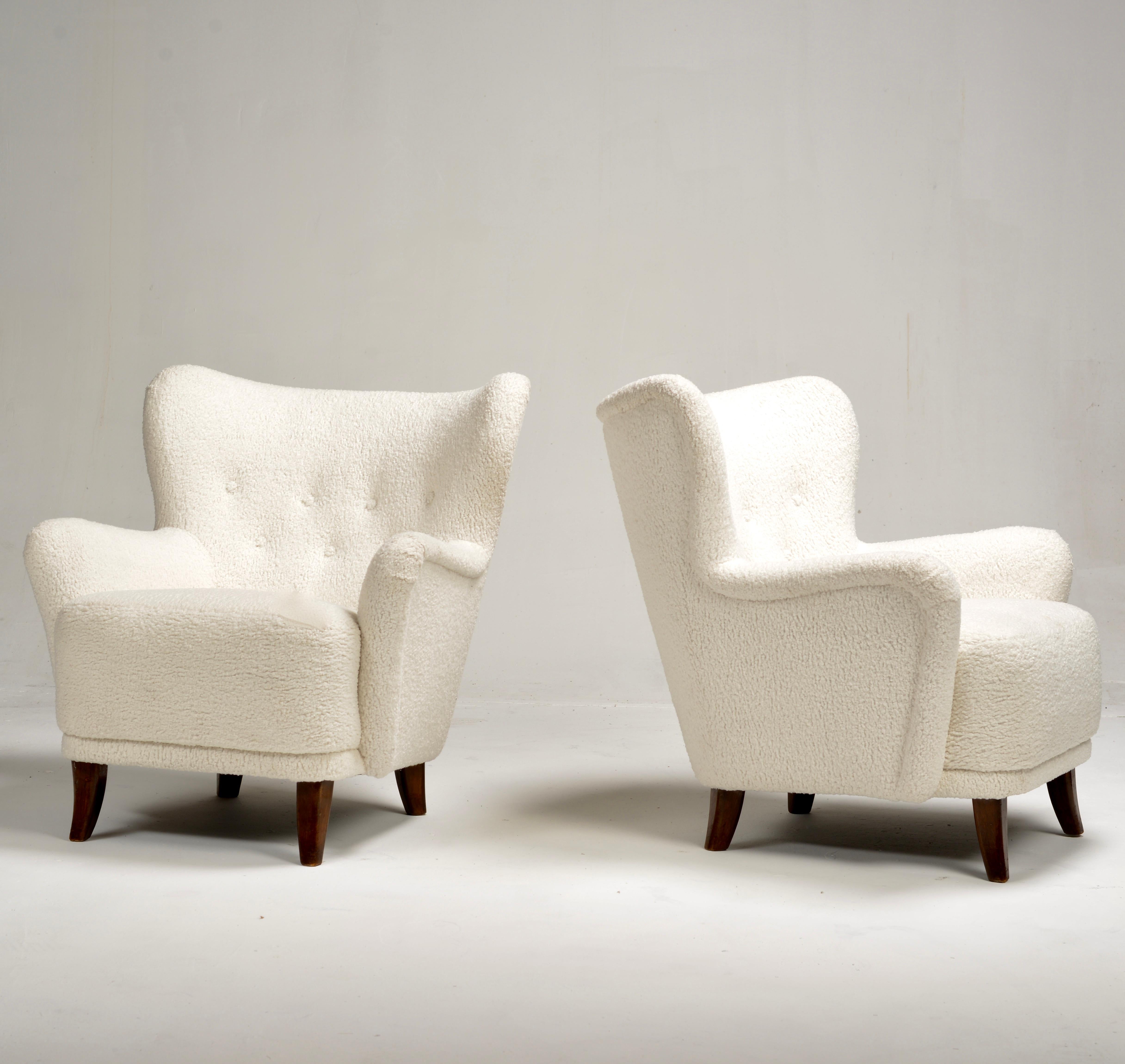 Fabric Laila Armchairs for Asko, Finland c1950