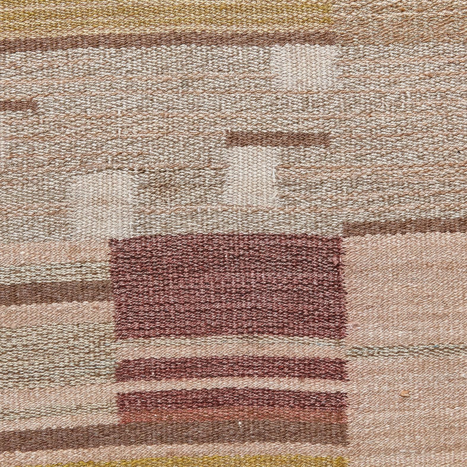 Laila Karttunen Finnish Flat-Weave Carpet for Kiikan Mattokutomo, 1930s 3