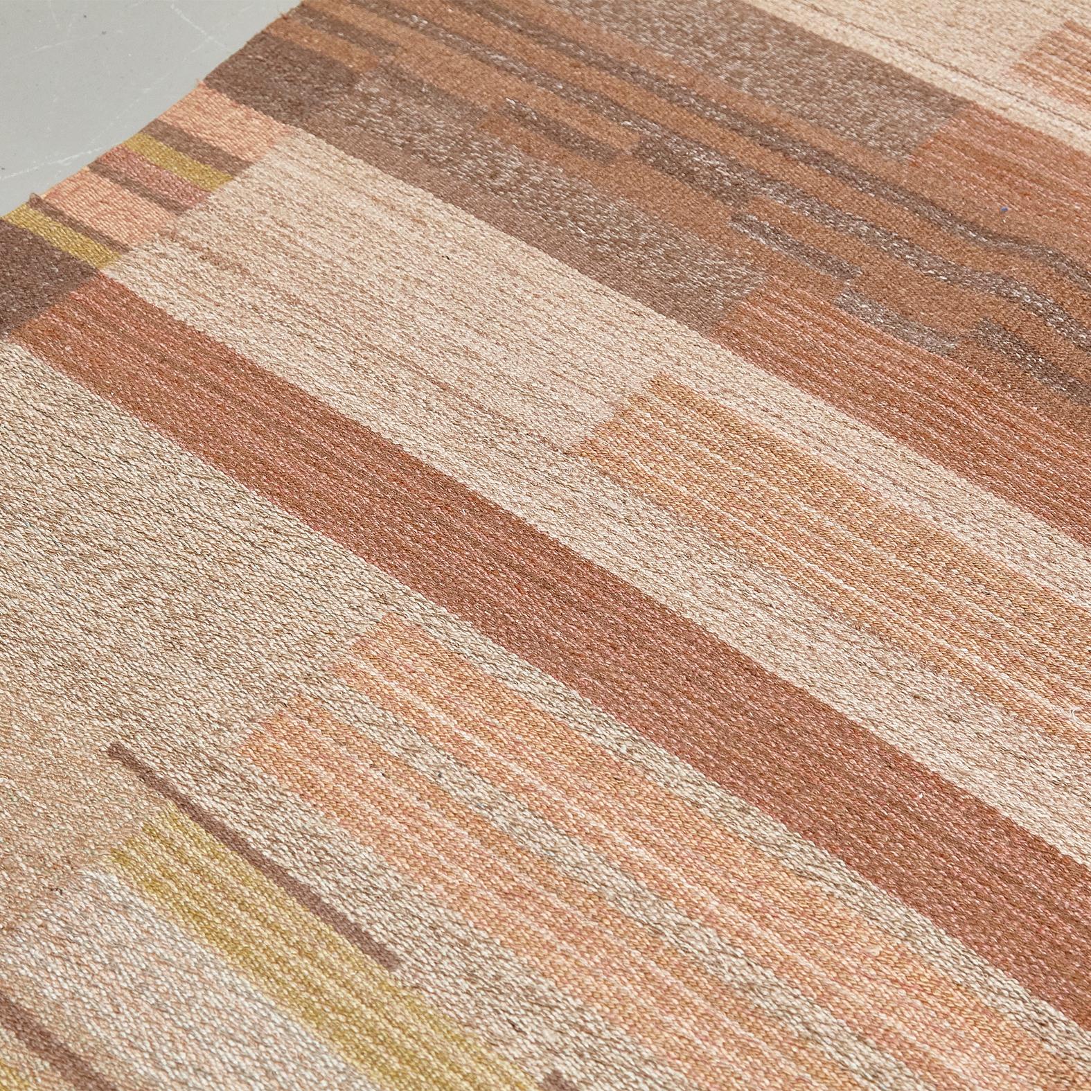 Laila Karttunen Finnish Flat-Weave Carpet for Kiikan Mattokutomo, 1930s 4