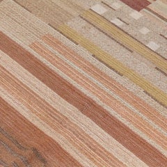 Tappeto finlandese a trama piatta Laila Karttunen per Kiikan Mattokutomo, anni '30