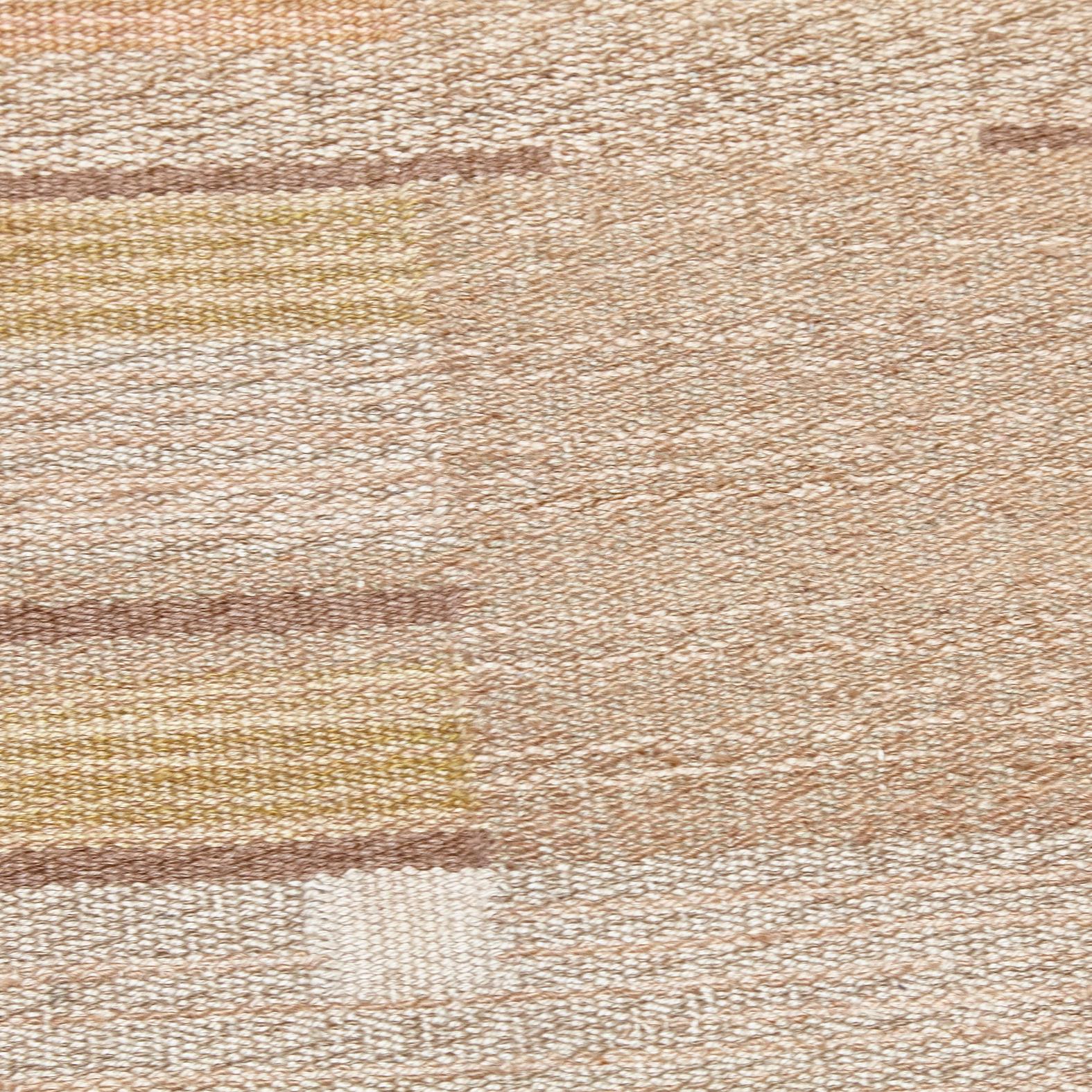 Laila Karttunen Finnish Flat-Weave Carpet for Kiikan Mattokutomo, 1930s In Good Condition In Barcelona, Barcelona