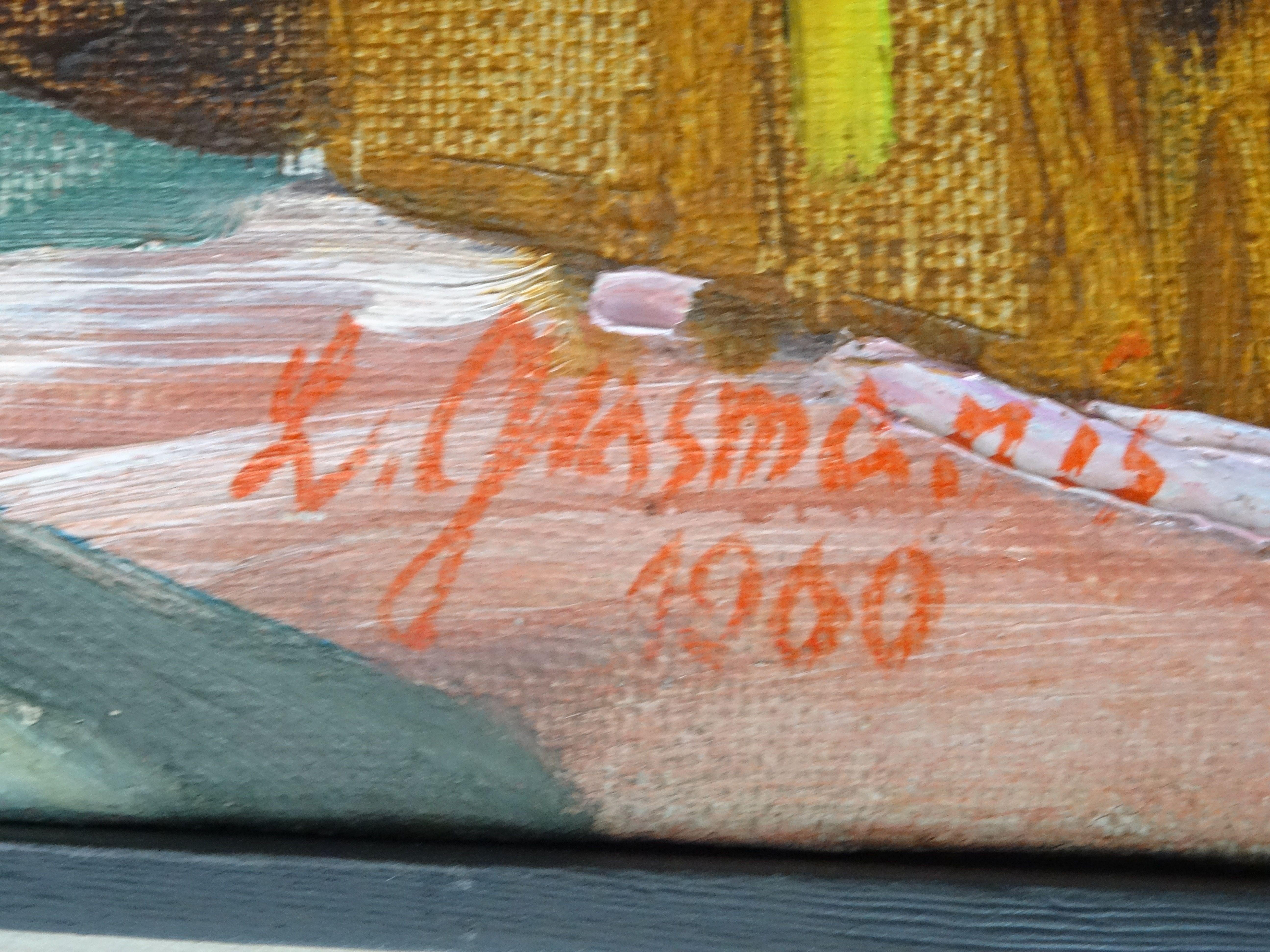 Alt-Riga. 1960. Öl auf Leinwand, 82x63 cm, Öl (Realismus), Painting, von Laimdonis Grasmanis