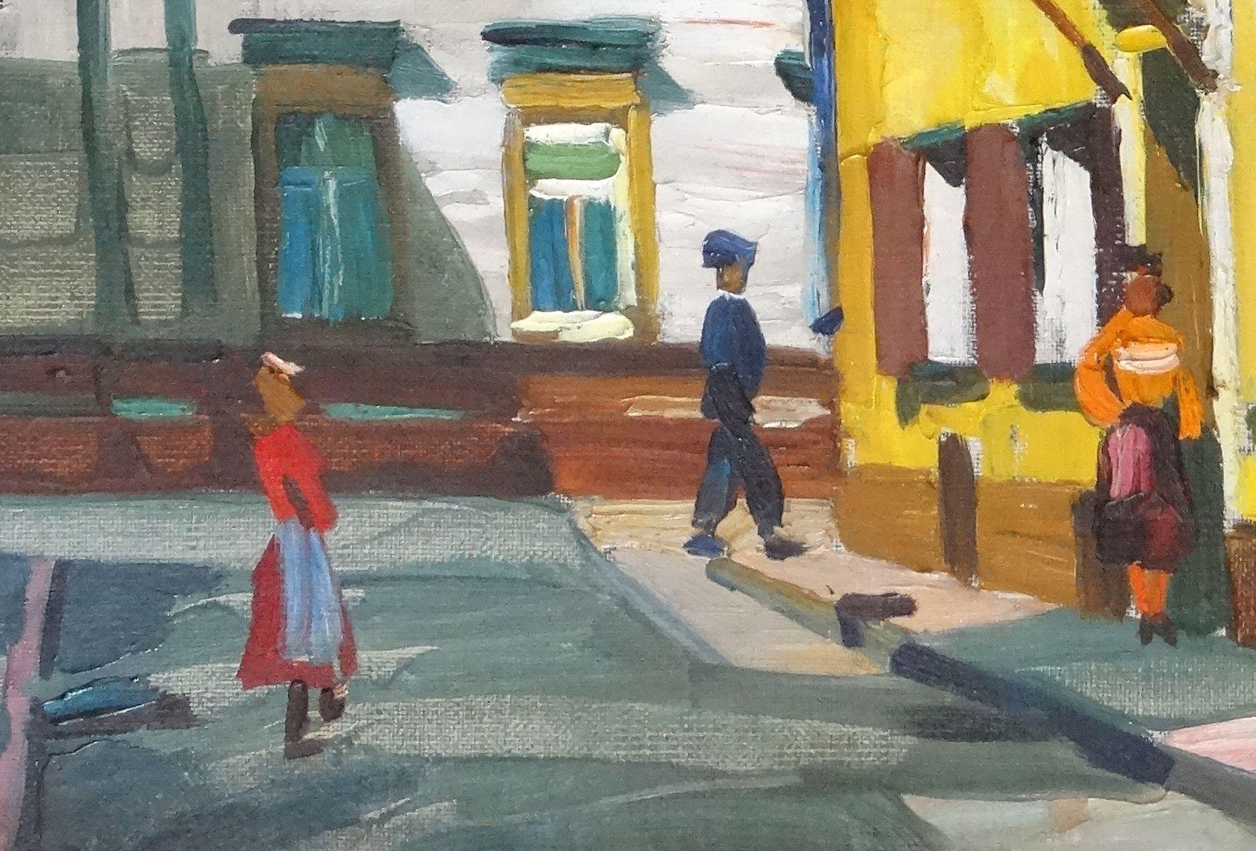 Alt-Riga. 1960. Öl auf Leinwand, 82x63 cm, Öl (Braun), Figurative Painting, von Laimdonis Grasmanis
