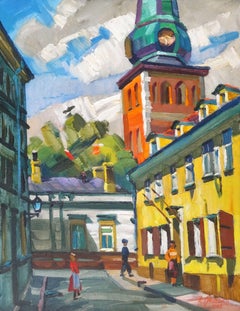 Vecchia Riga. 1960. Olio su tela, 82x63 cm