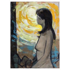A woman. 1962. Oil on canvas, 80x60 cm
