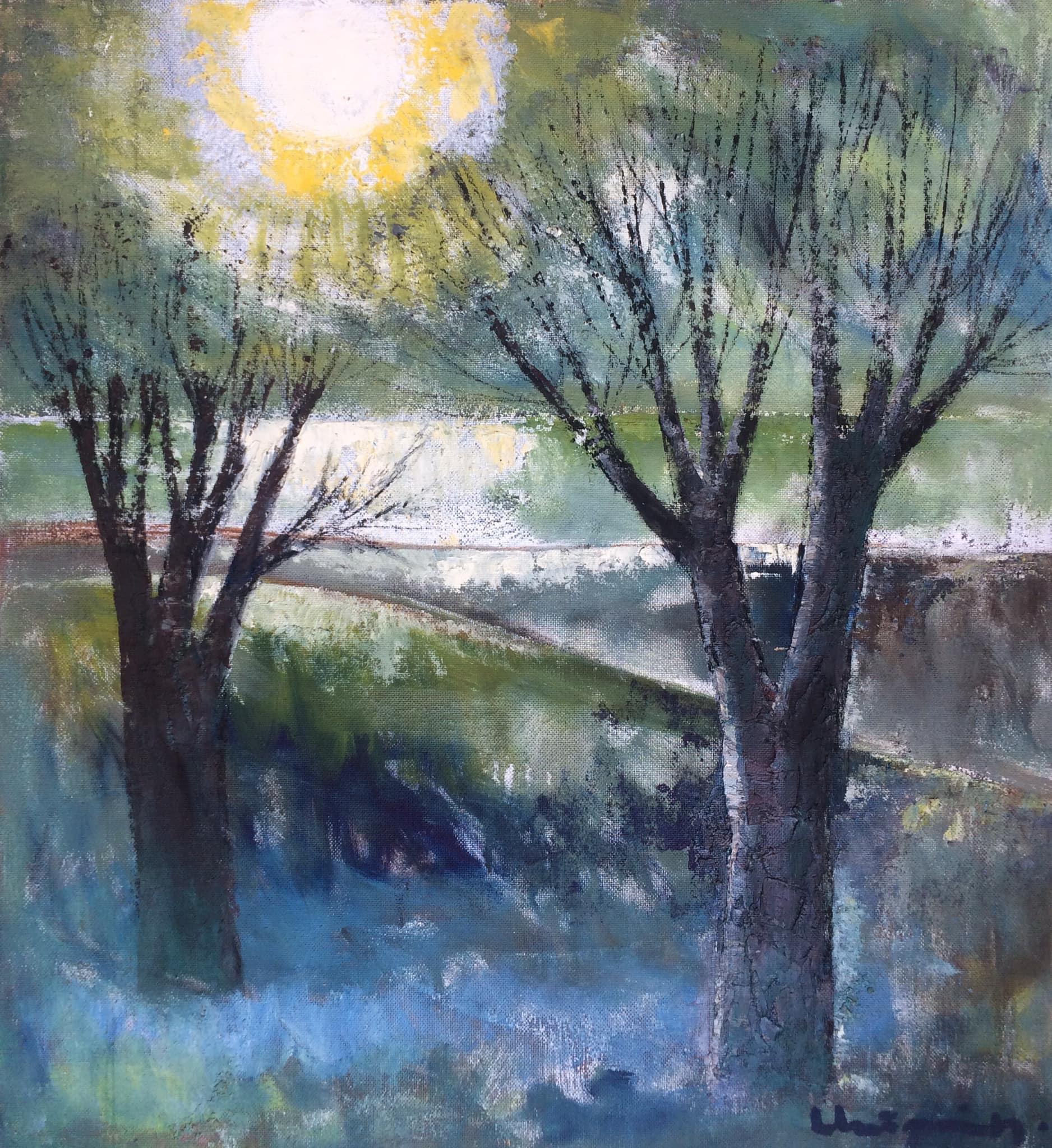 After the rain. 1991, oil on cardboard, 90x83 cm