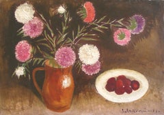 Asters  ~ 1970, huile sur toile, 55x80 cm