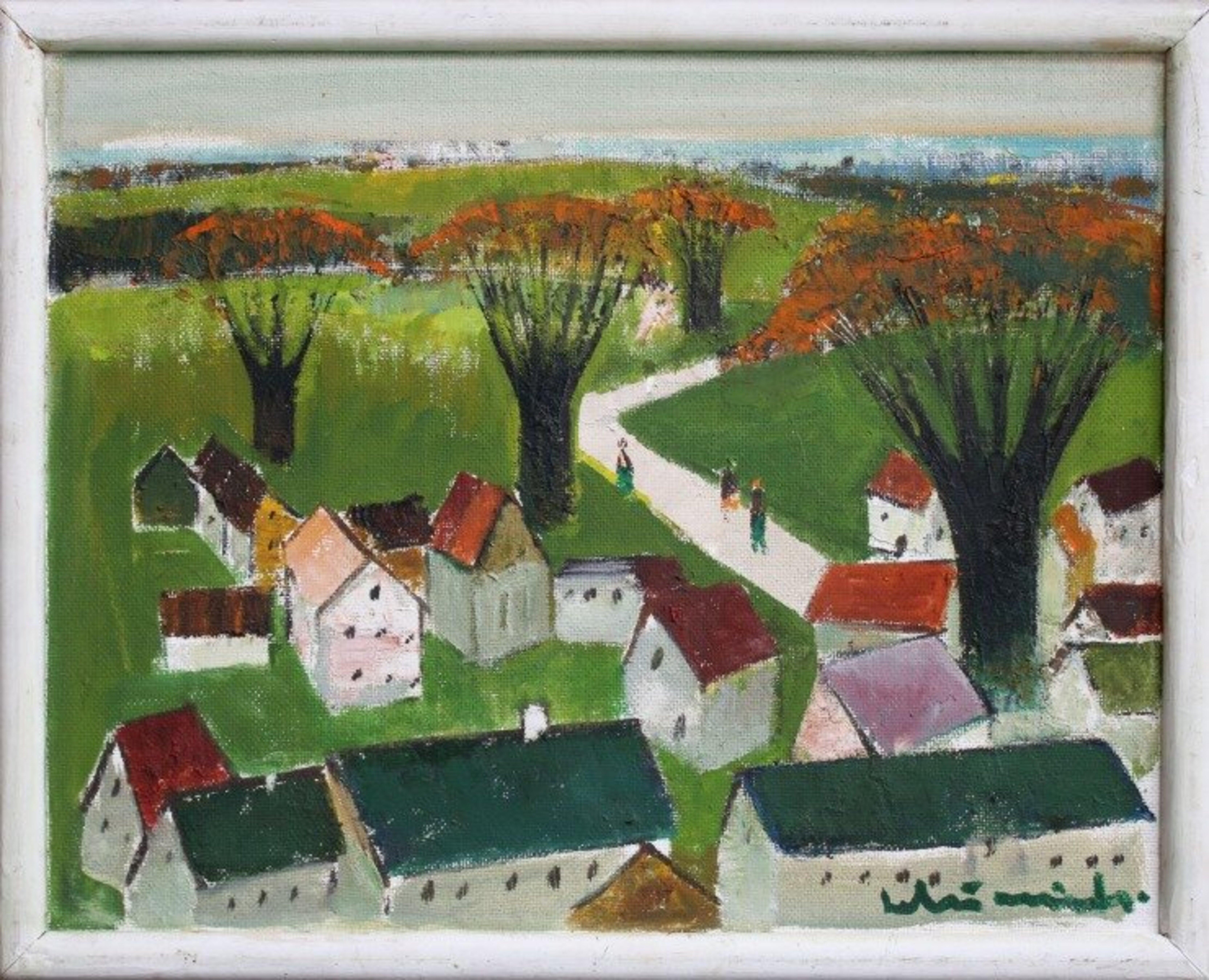 Stadt. Pappe, Öl, 40x50 cm (Impressionismus), Painting, von Laimdots Murnieks