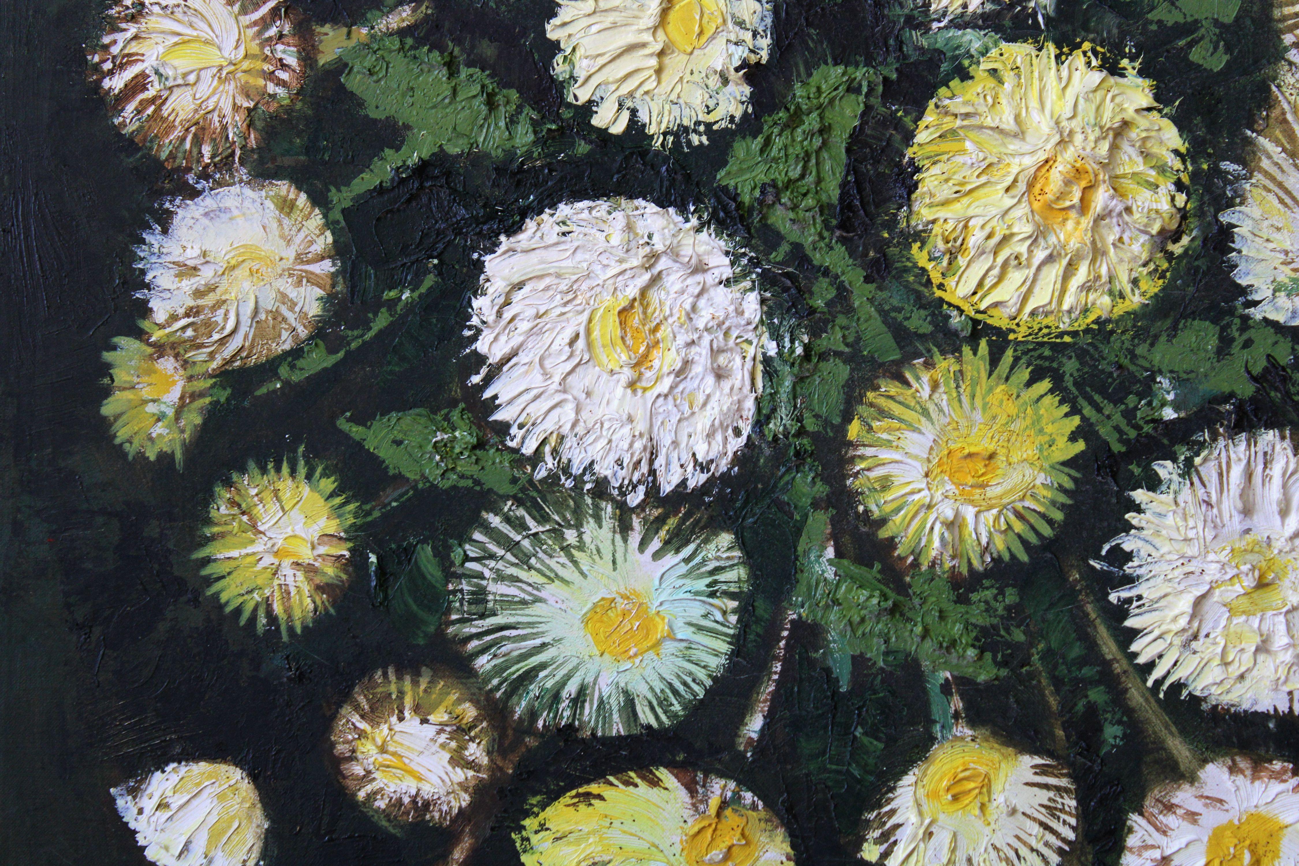 Blumen in einer Vase. Öl auf Leinwand, 66x49 cm (Moderne), Painting, von Laimdots Murnieks