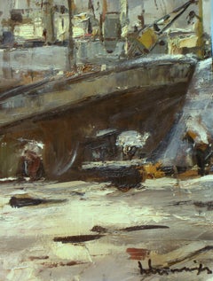 Fiori / Navi (bidirezionale)  Olio su tela, 37x29 cm