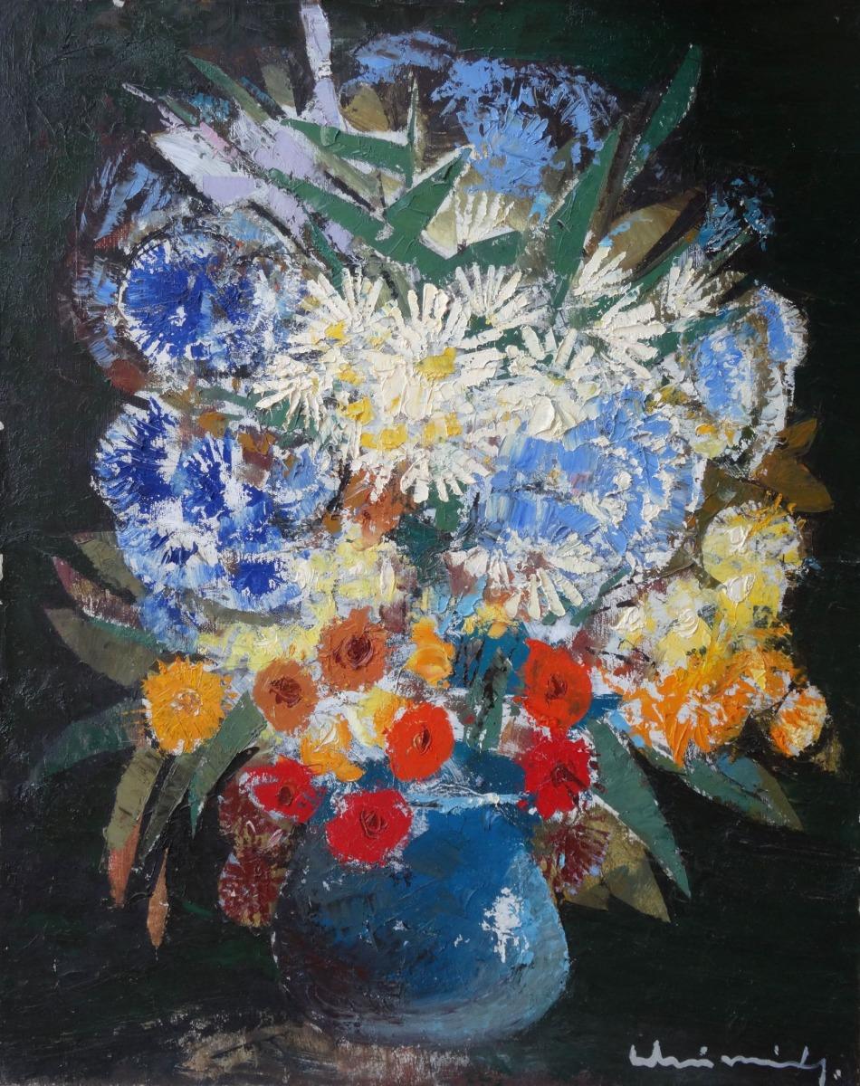 Laimdots Murnieks Still-Life Painting - Midsummer herbs  1988. Oil on canvas, 82x65 cm