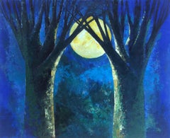 Moonlight. 2000, cardboard, oil, 81x100 cm