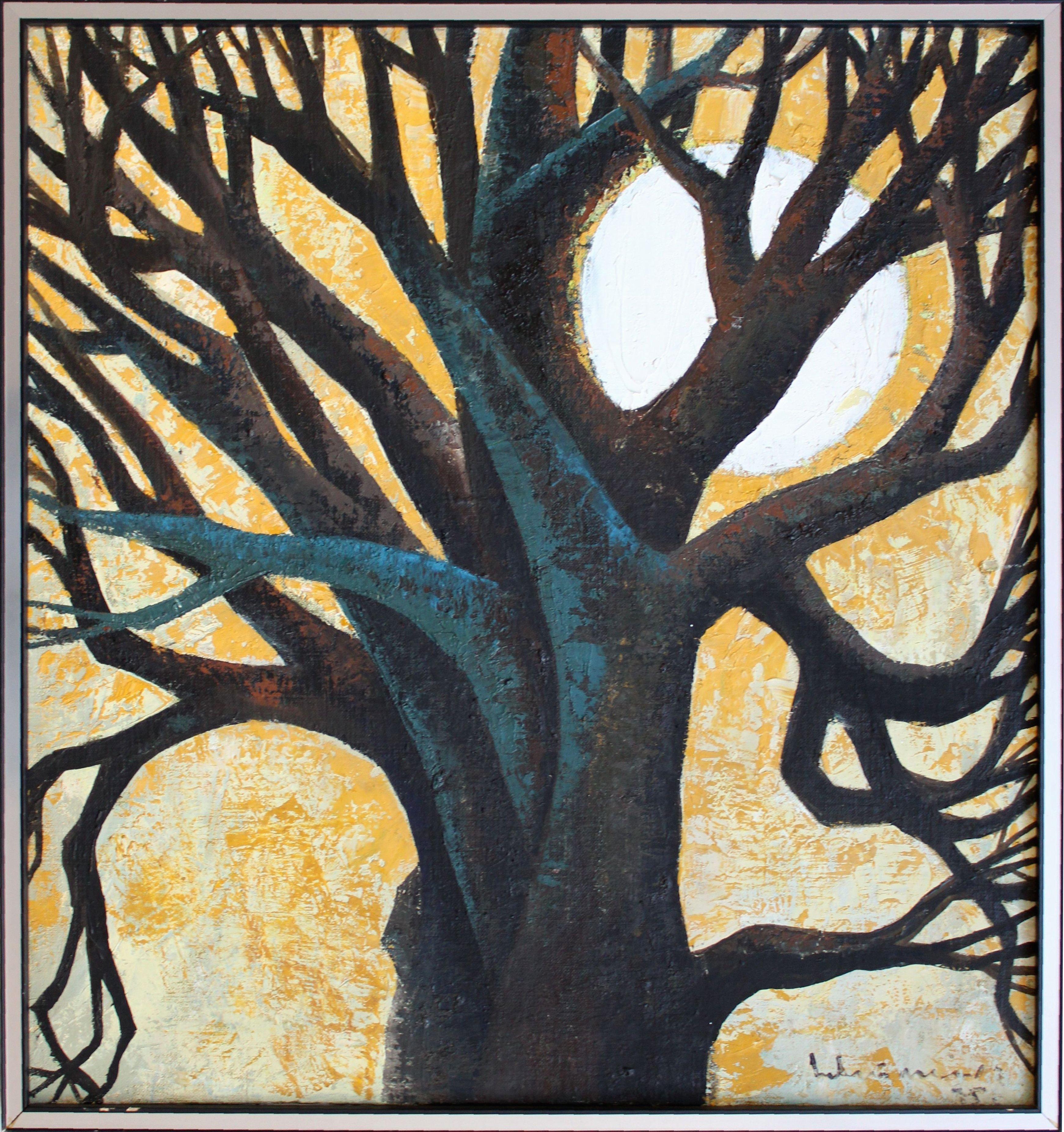 Roble. Óleo sobre lienzo, 70x65 cm - Painting Impresionista de Laimdots Murnieks