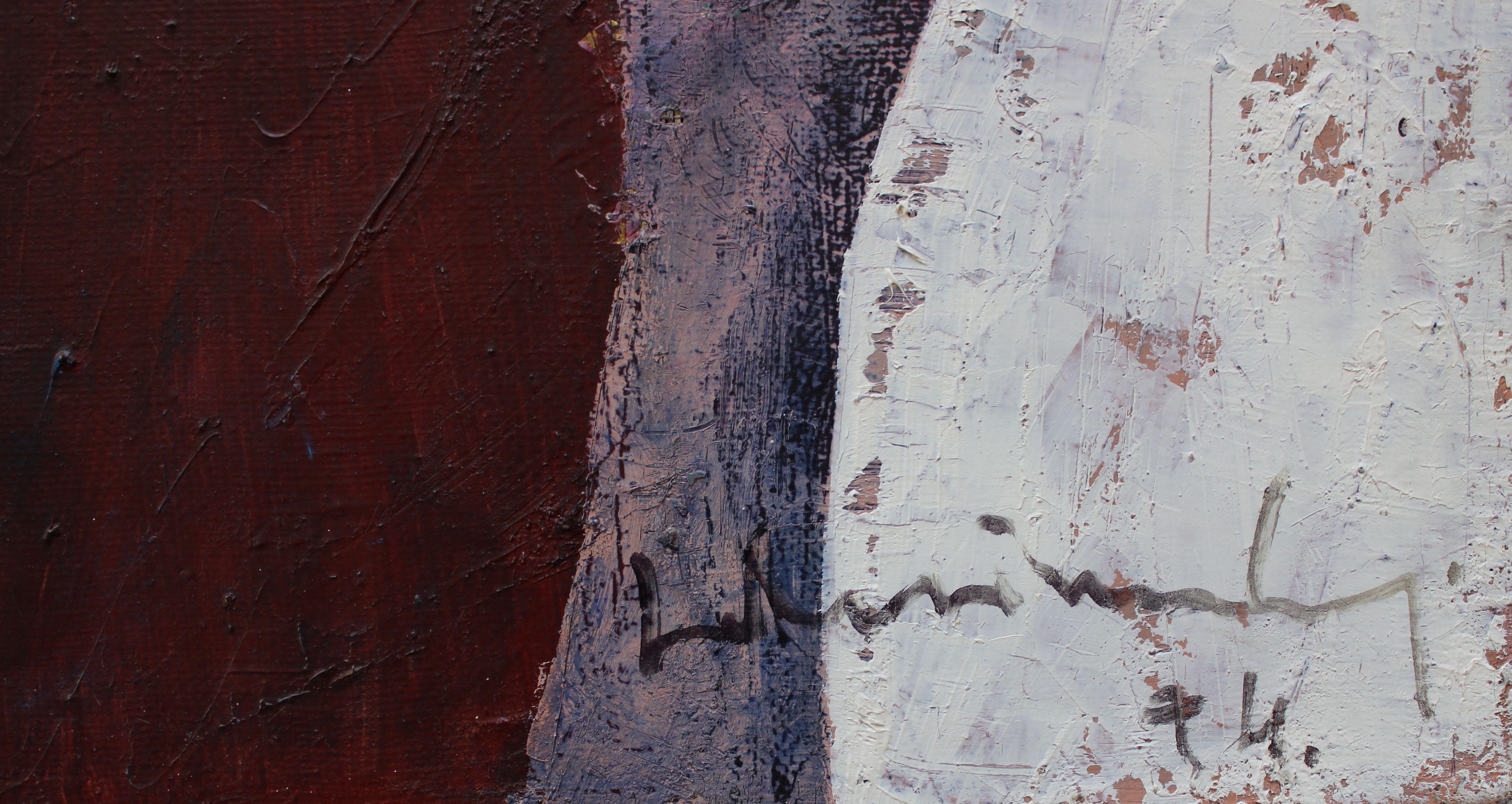 Sitzend  1974. Öl auf Leinwand, 100x60 cm (Moderne), Painting, von Laimdots Murnieks