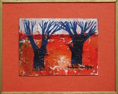 Amanece. Cartón, óleo, 11x16 cm