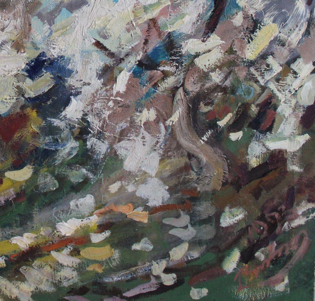 Apfelbäume (Impressionismus), Painting, von  Laimonis Bubieris