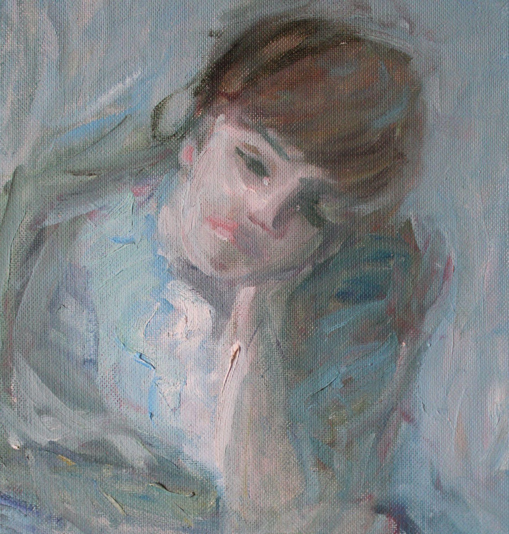 Ragazza in blu in vendita 1