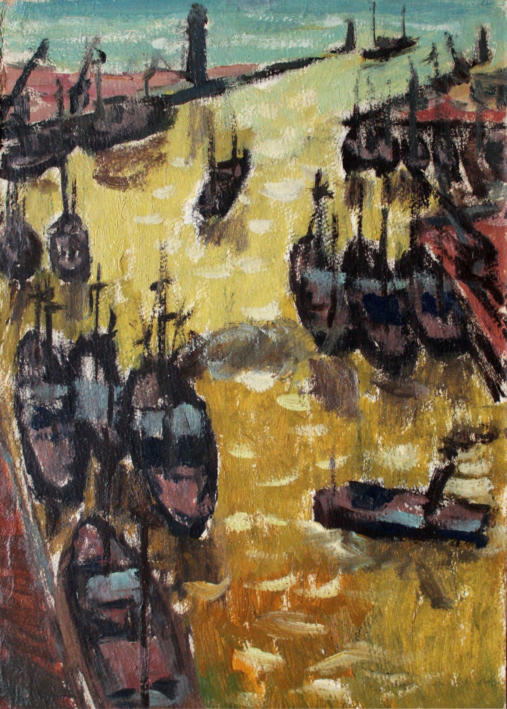 Port - Painting by  Laimonis Bubieris