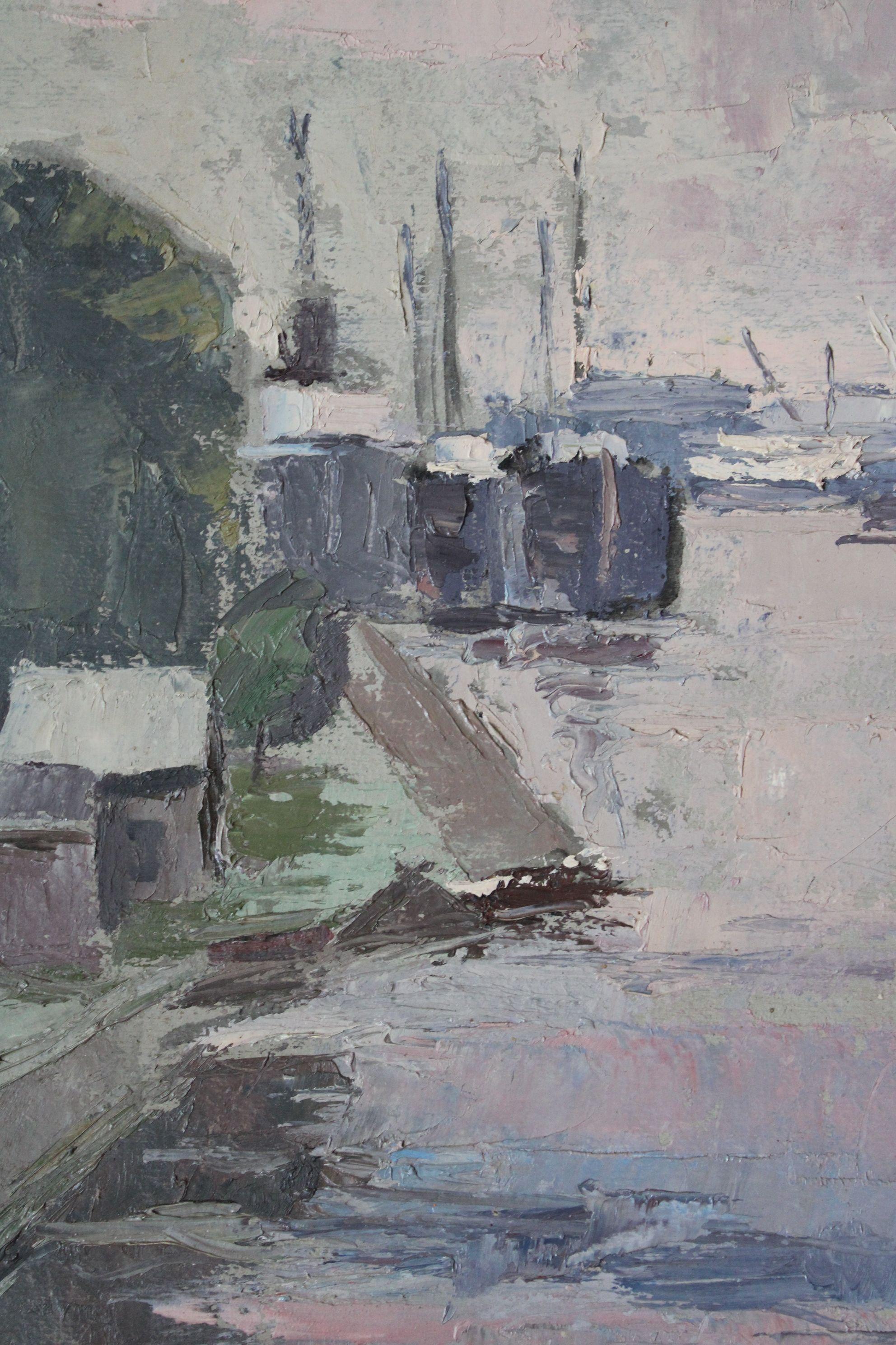 Puerto de Ventspils - Painting de  Laimonis Bubieris