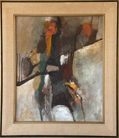 Lain Singh Bangdel - Untitled 1968 - Oil on canvas - Colorful Abstract NEPALESE