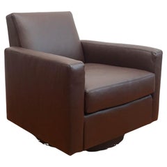 Silla giratoria de piel Laird