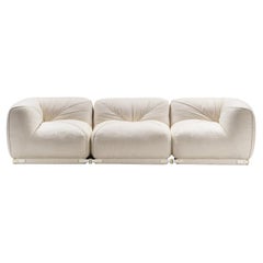 Laisure 3-Seater White Sofa by Lorenza Bozzoli