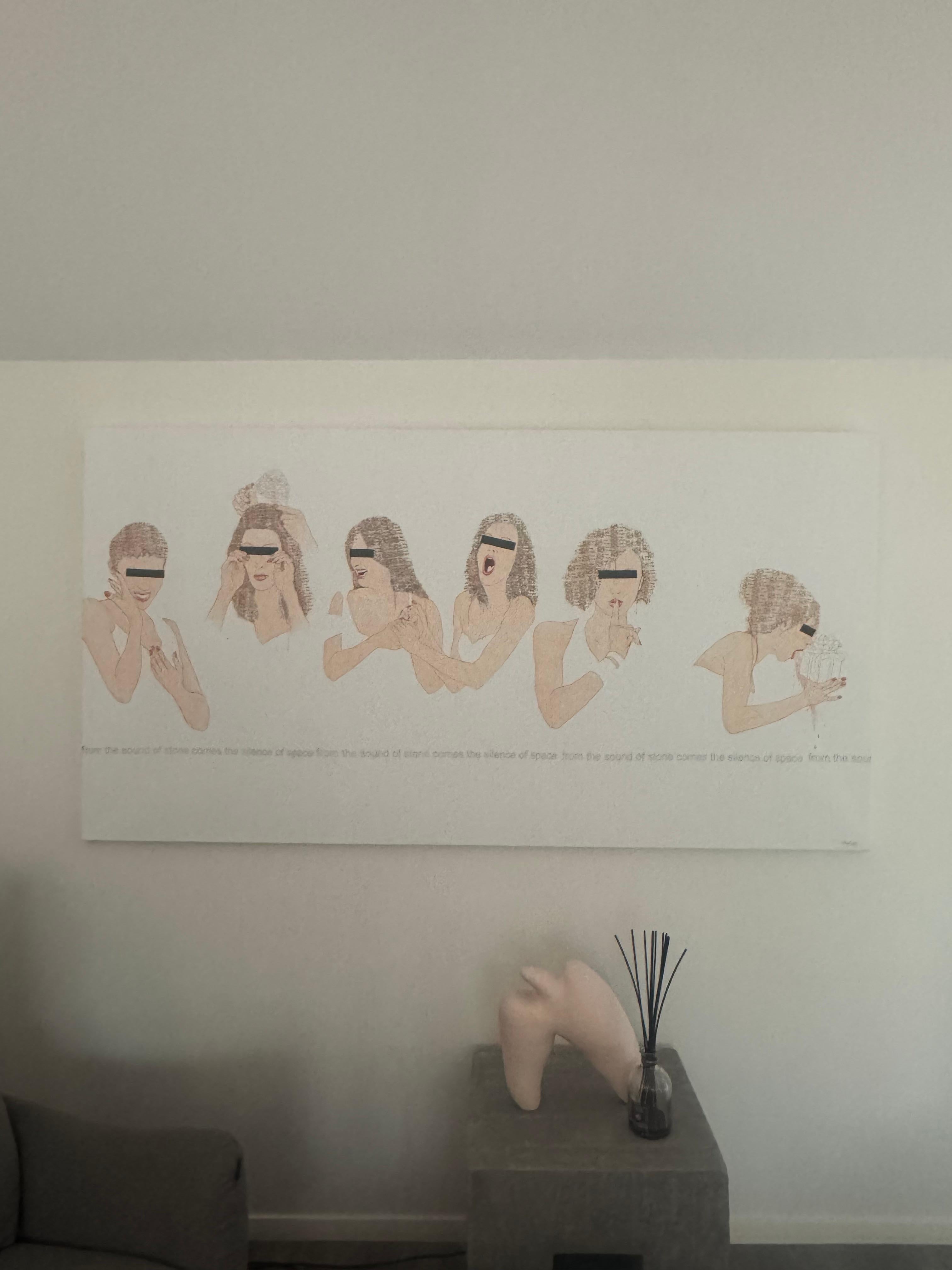 Pittura a olio su tela- Ritratto femminile contemporaneo - Artista femminista - Painting di Laisvyde Salciute