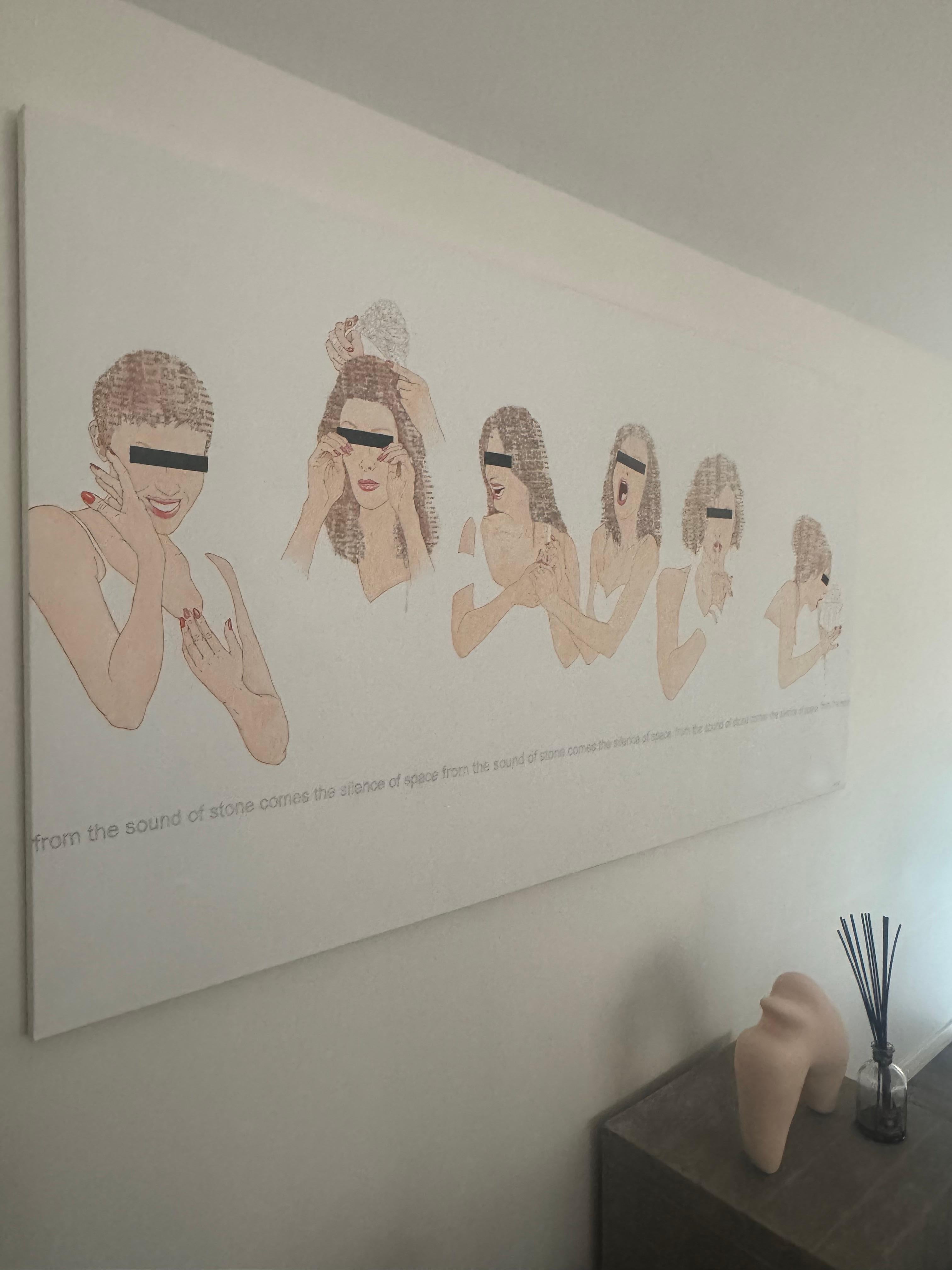 Pittura a olio su tela- Ritratto femminile contemporaneo - Artista femminista - Painting Contemporaneo di Laisvyde Salciute