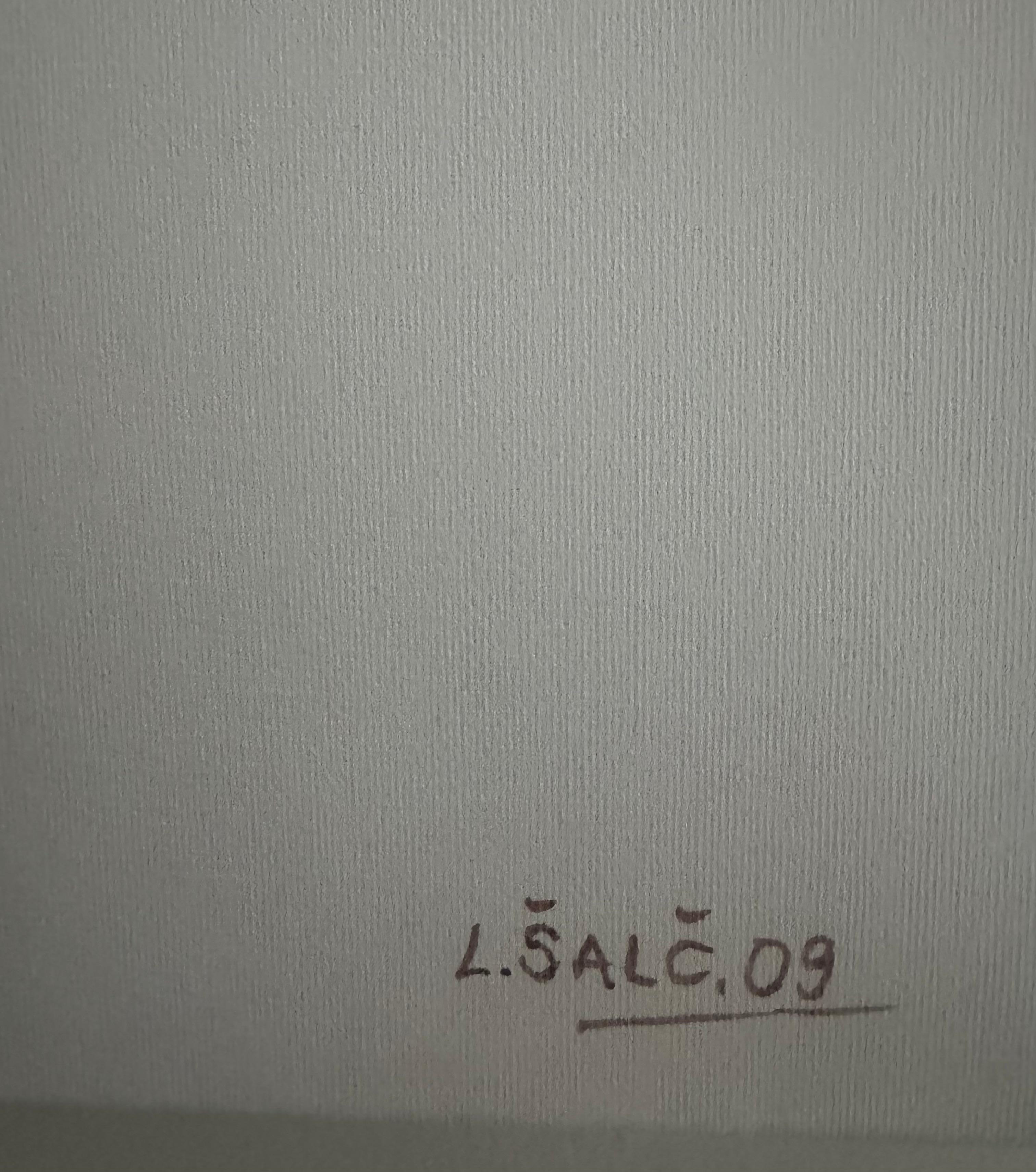 Pittura a olio su tela- Ritratto femminile contemporaneo - Artista femminista in vendita 1